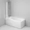 Шторка на ванну стеклянная «AM.PM Plus» Gem Plus 80/140 прозрачная/хром универсальная, фотография №3