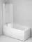 Шторка на ванну стеклянная «AM.PM Plus» Gem Plus 80/140 прозрачная/хром универсальная, картинка №2