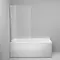 Шторка на ванну стеклянная «AM.PM Plus» Gem Plus 80/140 прозрачная/хром универсальная, изображение №4