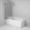 Шторка на ванну стеклянная «AM.PM Plus» Like Plus 100/140 прозрачная/хром универсальная, фотография №3
