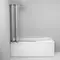 Шторка на ванну стеклянная «AM.PM Plus» Like Plus 100/140 прозрачная/хром универсальная, изображение №4