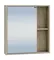 Зеркальный шкаф «СанТа» Прима 60 без света дуб светлый левый, фото №1