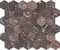Напольная мозаика «Velsaa» Copper Slab Black Hexagone Polish. 32,2x30,9 00-00697834 brown, картинка №6