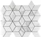 Напольная мозаика «Velsaa» Statuario Eva 3d Diamond Polish. 37,1x34,7 00-00697831 white, фото №1