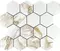 Напольная мозаика «Velsaa» Calacatta Gold Paonazzo Hexagone Polish. 33x28 00-00697836 white, картинка №2