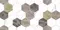 Настенный декор «Тянь-Шань Керамик» Дамон Glossy 60x30 гексагон TP3628H белый, фото №1