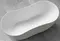 Ванна из искусственного камня «Abber» Stein AS9604 170/80 с ножками с сифоном белая матовая, фото №1