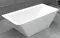 Ванна из искусственного камня «Abber» Stein AS9619 180/85 с ножками с сифоном белая матовая, фото №1