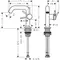 Смеситель для раковины «Hansgrohe» Tecturis S 73320000 с донным клапаном хром, картинка №2
