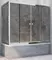 Шторка на ванну стеклянная «Vegas Glass» Z2V+ZVF Tur Novo 150/80 графит/хром глянцевый универсальная, фото №1