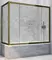 Шторка на ванну стеклянная «Vegas Glass» Z2V+ZVF Tur Novo 160/85 прозрачная/бронза универсальная, фото №1