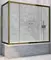 Шторка на ванну стеклянная «Vegas Glass» Z2V+ZVF Tur Novo 170/80 прозрачная/бронза универсальная, фото №1