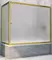 Шторка на ванну стеклянная «Vegas Glass» ZV+ZVF Novo 150/80 сатин/золото матовое универсальная, фото №1
