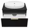 Тумба с раковиной «Brevita» Enfida 70 (Doppia 65) подвесная чёрная, картинка №2