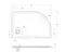 Душевой поддон «Belbagno» TRAY-MR-UNO-RH-120/80-550-35-W-R-CR низкий из литьевого мрамора прямоугольно-асимметричный с сифоном белый правый, фотография №7