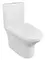 Унитаз моноблок безободковый «Azario» Sente AZ-8614 белый с сиденьем дюропласт с микролифтом белое, фото №1