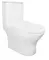 Унитаз моноблок безободковый «Azario» Terni AZ-8618 белый с сиденьем дюропласт с микролифтом белое, фото №1