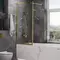 Шторка на ванну стеклянная «WasserKRAFT» Abens 20W01-80 80/160 прозрачная/золото матовое универсальная, картинка №2
