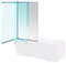 Шторка на ванну стеклянная «Kerama Marazzi» Vetro 100/150 прозрачная/хром универсальная, фотография №3