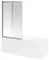 Шторка на ванну стеклянная «Kerama Marazzi» Vetro 100/150 прозрачная/хром универсальная, картинка №2