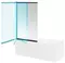 Шторка на ванну стеклянная «Kerama Marazzi» Vetro 100/150 прозрачная/чёрная универсальная, фотография №3