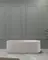 Ванна из искусственного камня «Abber» Stein AS9607 170/75 с ножками с сифоном белая матовая, картинка №2