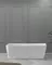 Ванна из искусственного камня «Abber» Stein AS9616 170/80 с ножками с сифоном белая матовая, фотография №3
