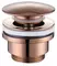 Донный клапан для раковины «Abber» AF0011RG с механизмом Клик-Клак розовое золото, фото №1