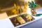 Смеситель для кухни с подключением к фильтру «Omoikiri» Yamada-LG светлое золото, картинка №2