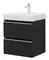 Тумба с раковиной «Aquanet» Вега 50 (Ирис 50) подвесная чёрная, картинка №2
