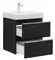 Тумба с раковиной «Aquanet» Вега 50 (Ирис 50) подвесная чёрная, фото №5