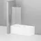 Шторка на ванну стеклянная «Cezares» LIBERTA-V-1-TB-80/155-C-Cr 80/155 прозрачная/хром универсальная, картинка №2