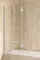 Шторка на ванну стеклянная «Vegas Glass» E2V Lux 120/150 Crystal vision/белая левая, фото №1