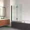Шторка на ванну стеклянная «Vegas Glass» E2V Lux 120/150 Moru/чёрная матовая левая, картинка №2