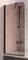 Шторка на ванну стеклянная «Vegas Glass» EV Lux ST 76/150 бронза/чёрная матовая левая, фото №1