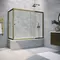 Шторка на ванну стеклянная «Vegas Glass» ZV+ZVF Tur Novo 190/70 прозрачная/бронза универсальная, картинка №2