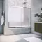 Шторка на ванну стеклянная «Vegas Glass» ZV TUR NOVO 190/140 сатин/хром глянцевая универсальная, картинка №2
