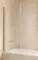 Шторка на ванну стеклянная «Vegas Glass» E2V Lux 120/150 шиншилла/хром матовая левая, фото №1