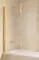 Шторка на ванну стеклянная «Vegas Glass» E2V Lux 120/150 шиншилла/золото глянцевое левая, фото №1