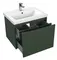 Тумба с раковиной «Cersanit» Grande 60 (Como 60) подвесная зелёная, фото №5