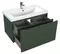 Тумба с раковиной «Cersanit» Grande 80 (Como 80) подвесная зелёная, фото №5