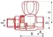 Кран шаровой полипропилен магистральный  «AlcaPipe» Aqua AB289025034 D25-3/4" радиаторный прямой НР-муфта (американка) серый, картинка №2