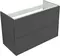 Тумба под раковину «Aquanet» Арт 100 подвесная ясень графит, фото №1
