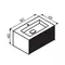 Тумба с раковиной «Orka» Cube 80 подвесная антрацит матовая, изображение №4