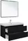 Мебель для ванной подвесная «Aquanet» Вега 100 чёрная, картинка №2 Мебель для ванной подвесная «Aquanet» Вега 100 чёрная, картинка №2
