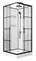 Душевая кабина «Niagara» Standart ST100/15QR/KL/BKT 100/100 низкий поддон прозрачная с рисунком клетка/белая без крыши правая, фото №1