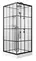 Душевая кабина «Niagara» Standart ST100/15QR/KL/BKT 100/100 низкий поддон прозрачная с рисунком клетка/белая без крыши правая, картинка №2
