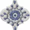 Настенный декор «Kerama Marazzi» Арабески Майолика 6 Glossy 6,5x6,5 VT\A321\65000 бело-синий, фото №1