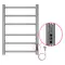 Электрический полотенцесушитель «Azario» Parma 40/60 AZ10846 хром правый, изображение №4 Электрический полотенцесушитель «Azario» Parma 40/60 AZ10846 хром правый, изображение №4