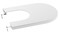 Крышка для биде «Roca» Inspira Round 780652200B дюропласт с микролифтом белая, фото №1
